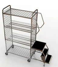 Load image into Gallery viewer, Metal Warehouse Trolley Supermarket Push Cart HTH-192