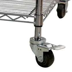 Stainless steel Chrome plated wire shelf car trolley HTH-162