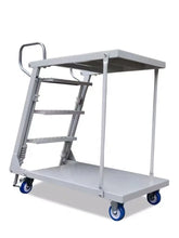 Load image into Gallery viewer, Metal Moveable Step Ladder Cart for Supermarket HTH-189