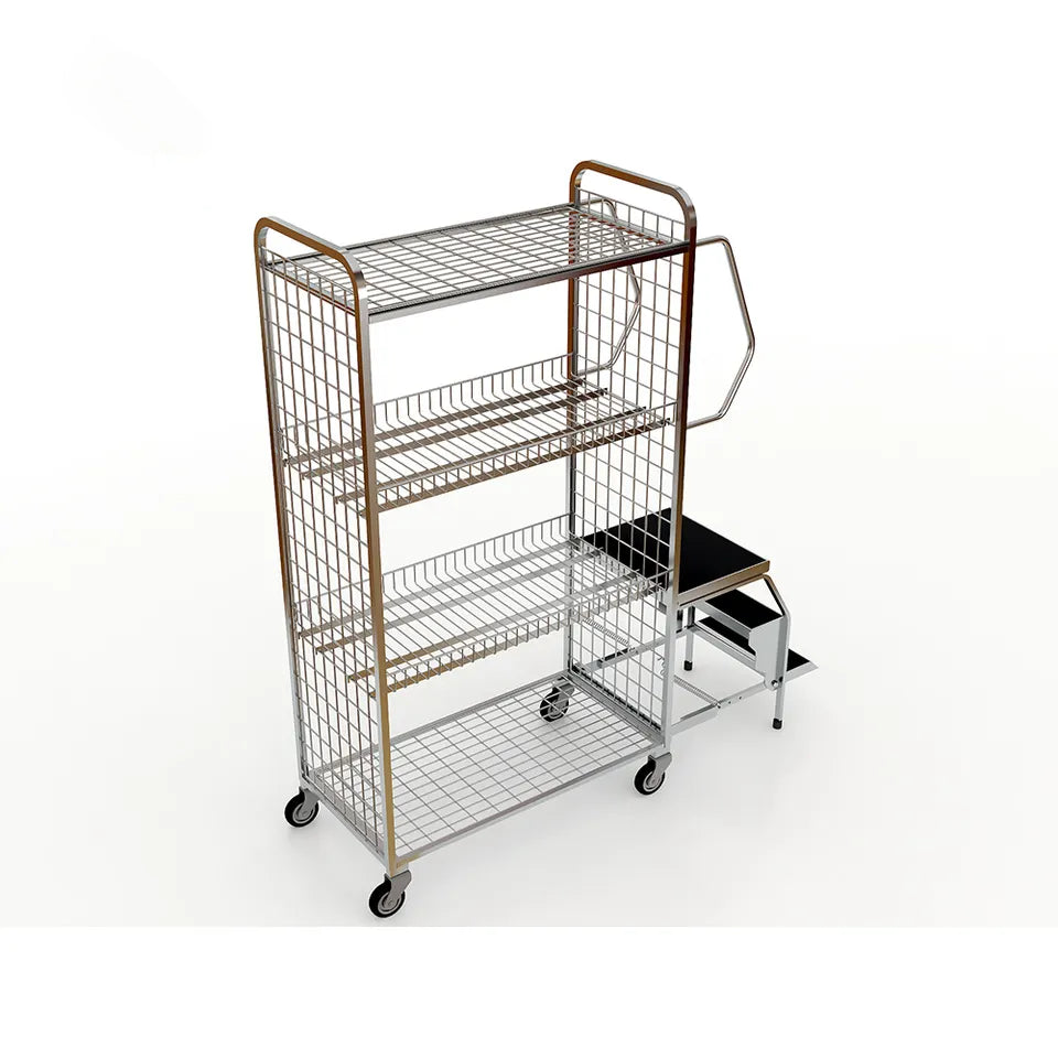 Metal Warehouse Trolley Supermarket Push Cart HTH-192