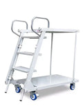 Metal Moveable Step Ladder Cart for Supermarket HTH-189